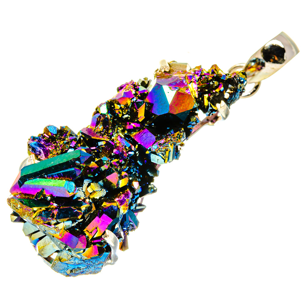 Titanium Sunshine Druzy Pendants handcrafted by Ana Silver Co - PD758428