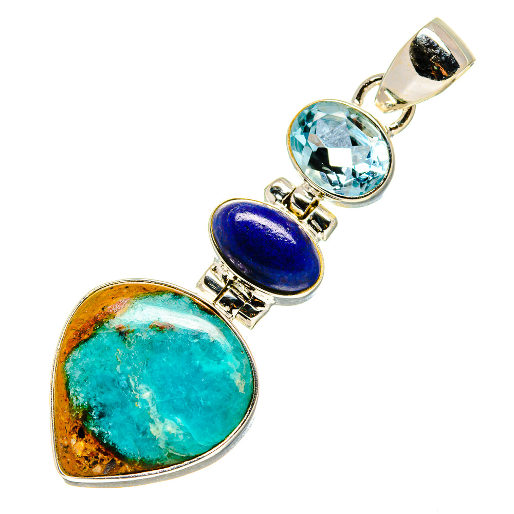 Peruvian Opal Pendants handcrafted by Ana Silver Co - PD758442