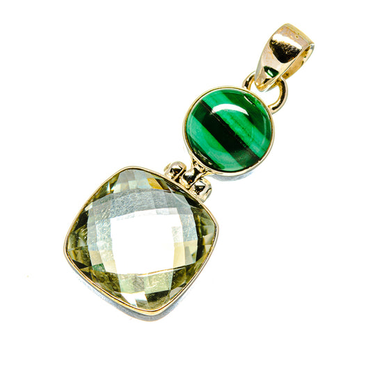 Green Amethyst Pendants handcrafted by Ana Silver Co - PD758445