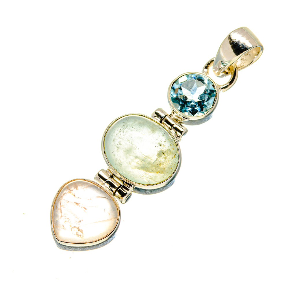 Aquamarine Pendants handcrafted by Ana Silver Co - PD758455