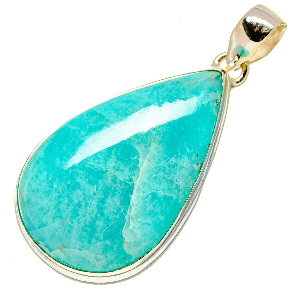 Peruvian Amazonite Pendants handcrafted by Ana Silver Co - PD758456