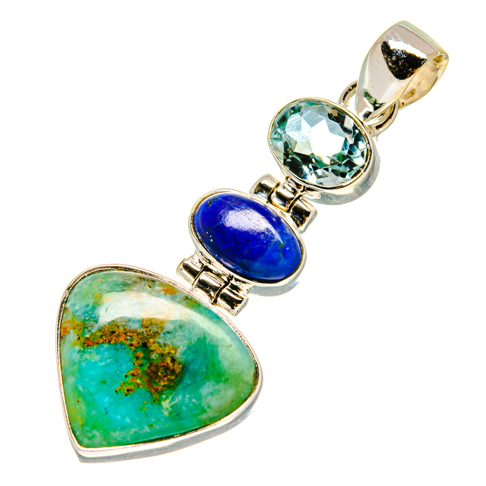Peruvian Opal Pendants handcrafted by Ana Silver Co - PD758490