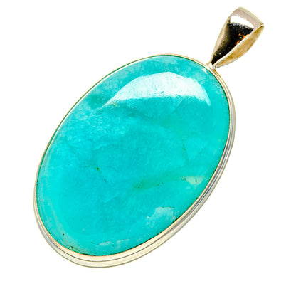 Peruvian Amazonite Pendants handcrafted by Ana Silver Co - PD758491