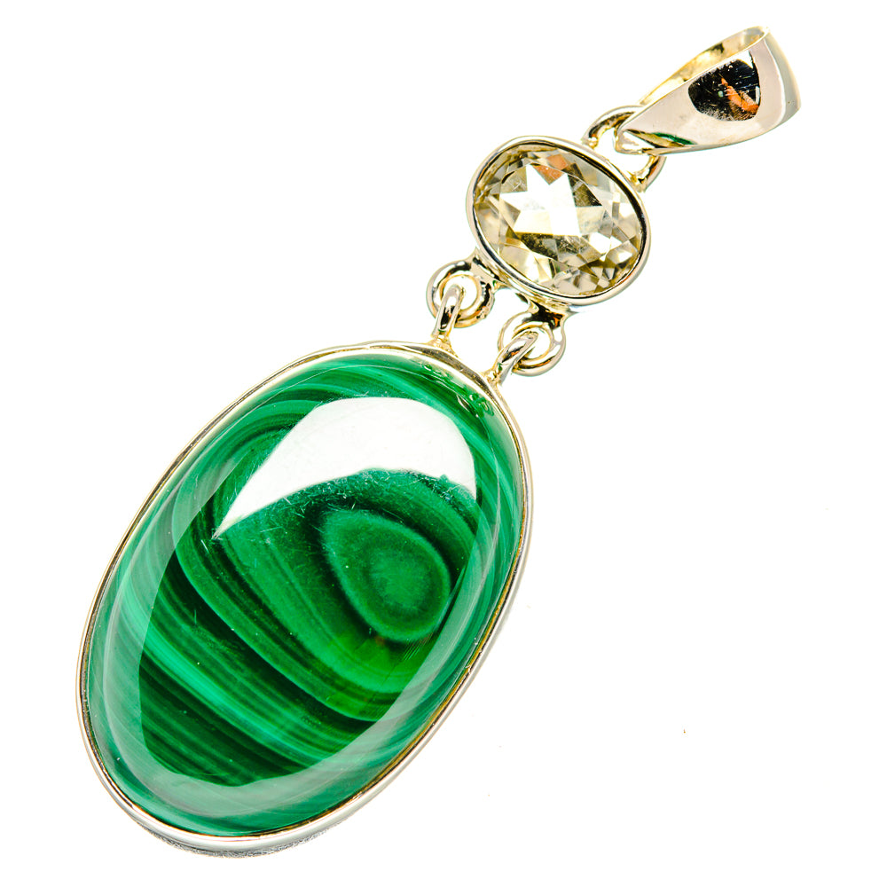 Malachite Pendants handcrafted by Ana Silver Co - PD7585