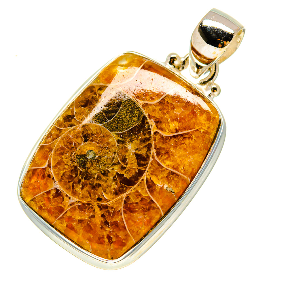 Ammonite Fossil Pendants handcrafted by Ana Silver Co - PD758504