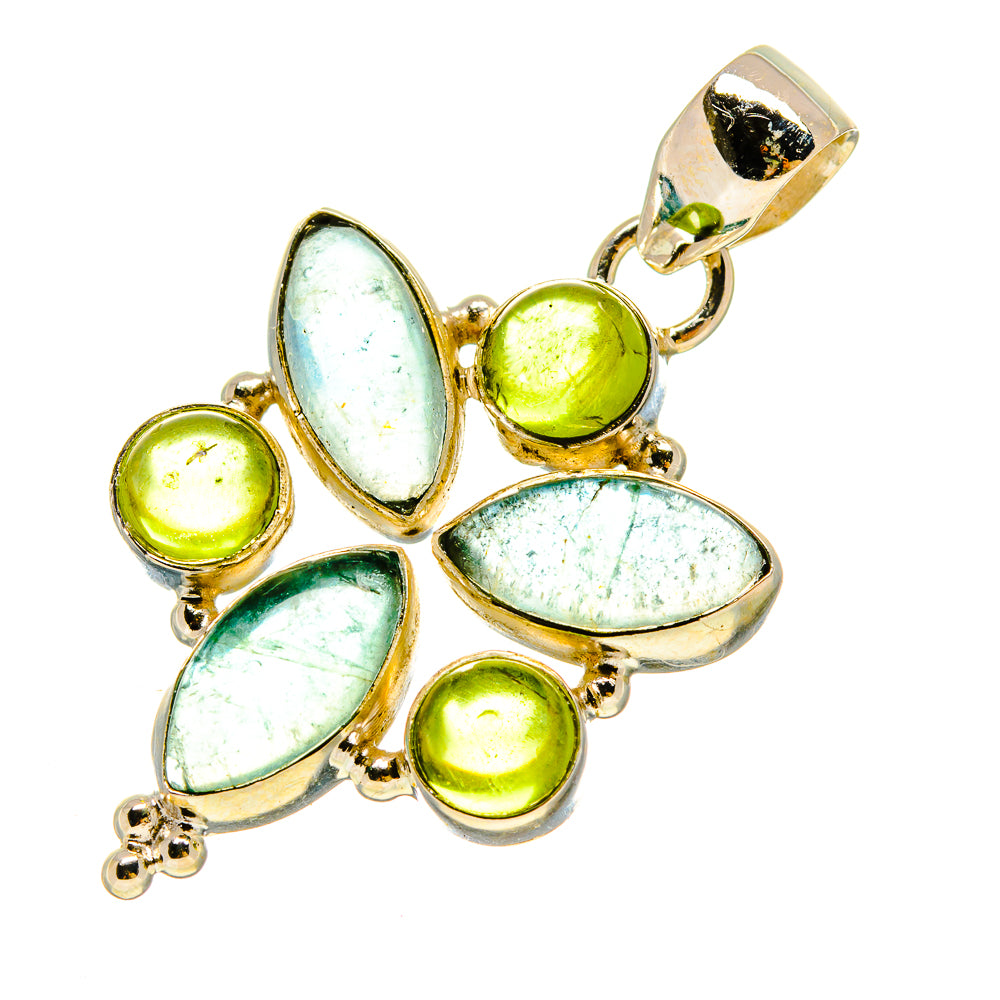 Blue Fluorite Pendants handcrafted by Ana Silver Co - PD758515