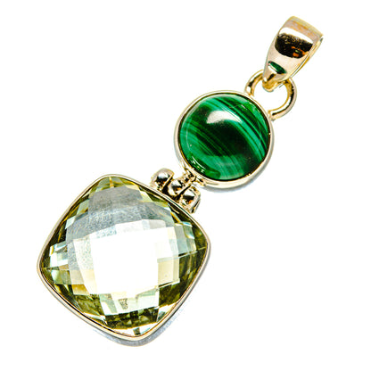 Green Amethyst Pendants handcrafted by Ana Silver Co - PD758516
