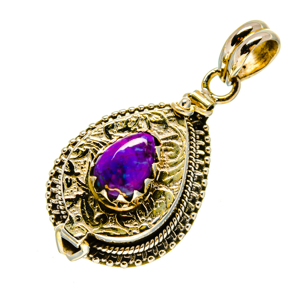 Purple Copper Composite Turquoise Pendants handcrafted by Ana Silver Co - PD758530