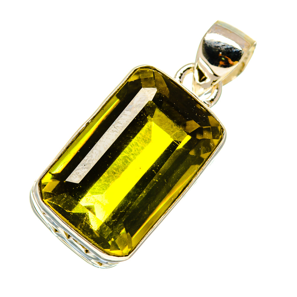 Olive Quartz Pendants handcrafted by Ana Silver Co - PD758532