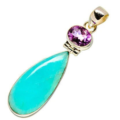 Peruvian Amazonite Pendants handcrafted by Ana Silver Co - PD758559