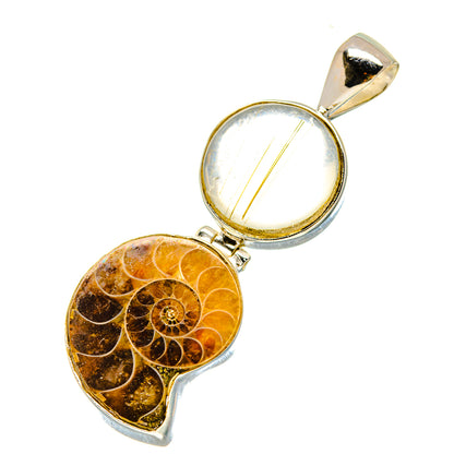 Ammonite Fossil Pendants handcrafted by Ana Silver Co - PD758562