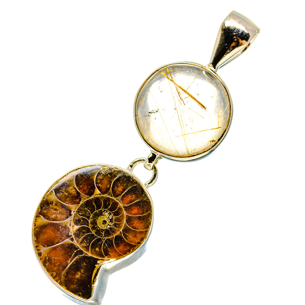 Ammonite Fossil Pendants handcrafted by Ana Silver Co - PD758564