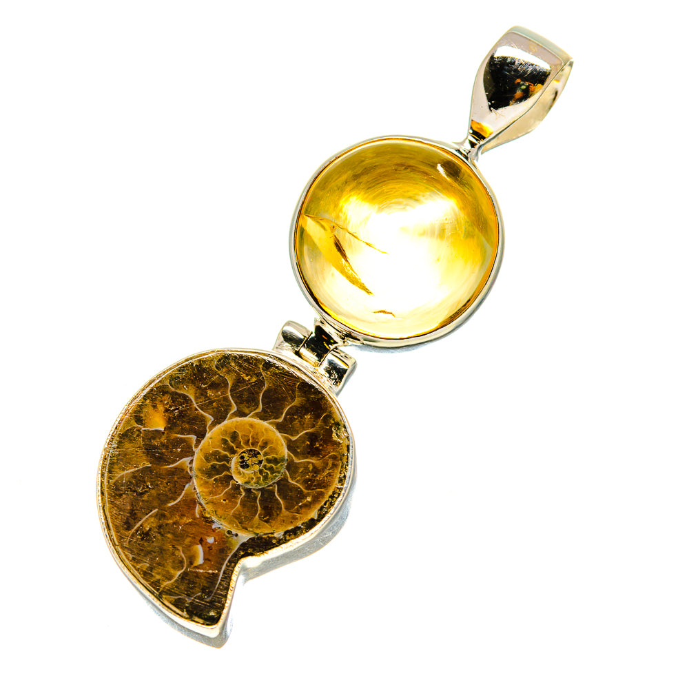 Ammonite Fossil Pendants handcrafted by Ana Silver Co - PD758565