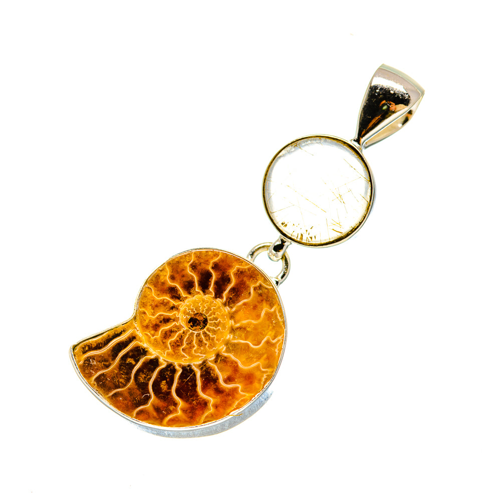 Ammonite Fossil Pendants handcrafted by Ana Silver Co - PD758582