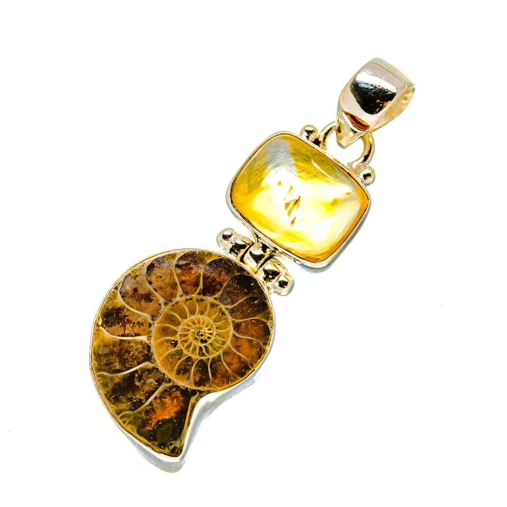 Ammonite Fossil Pendants handcrafted by Ana Silver Co - PD758600