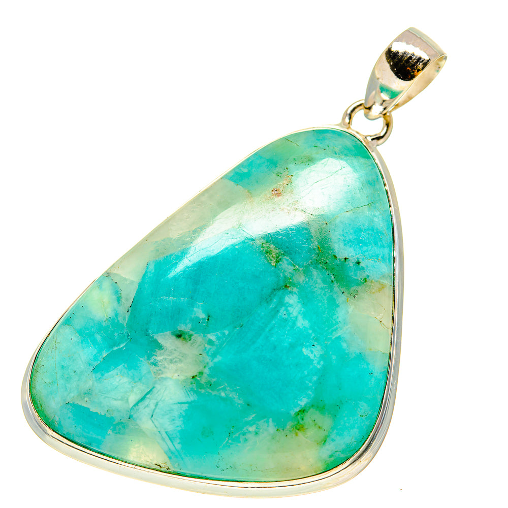 Peruvian Amazonite Pendants handcrafted by Ana Silver Co - PD758609
