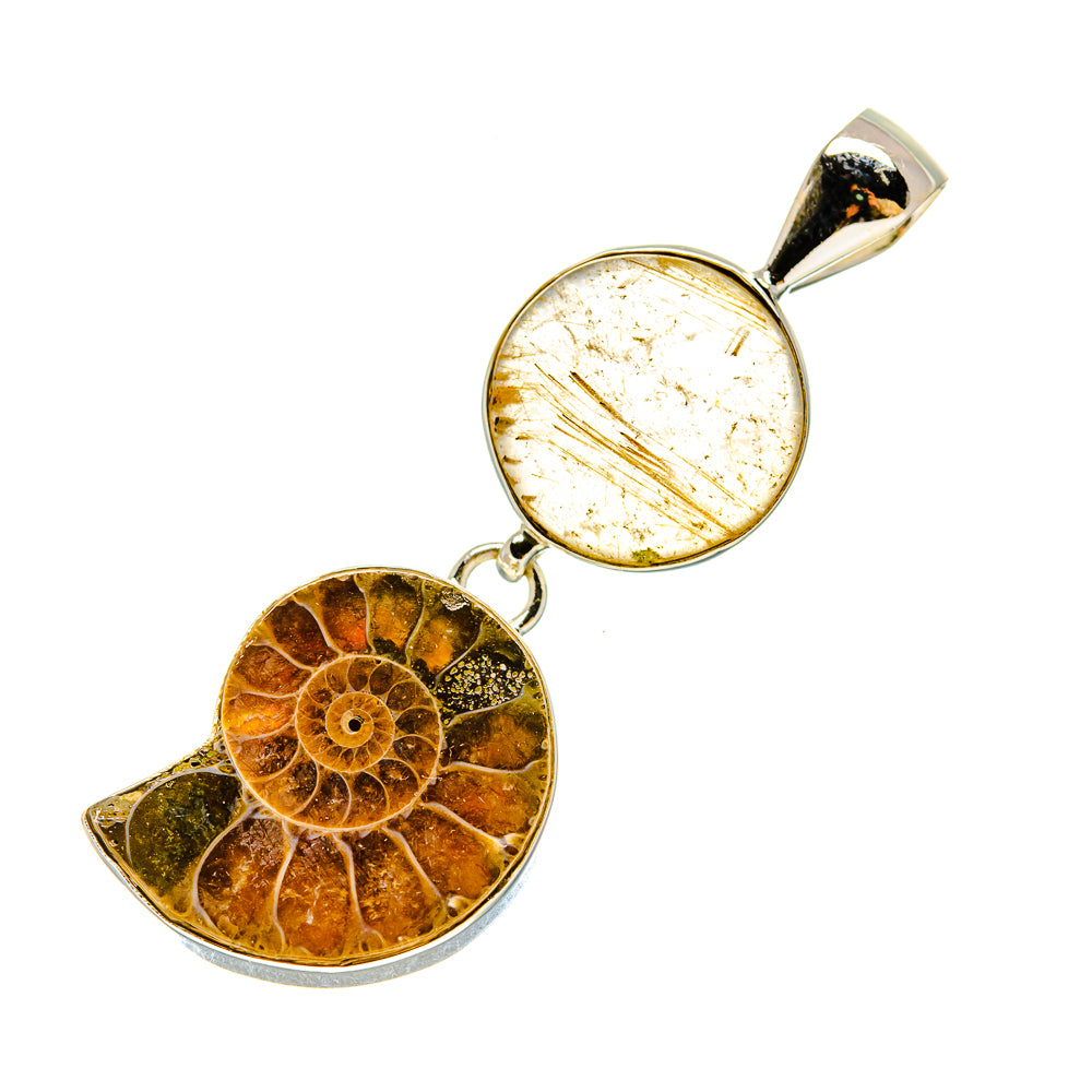Ammonite Fossil Pendants handcrafted by Ana Silver Co - PD758621