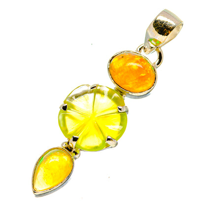 Green Tourmaline Pendants handcrafted by Ana Silver Co - PD758623