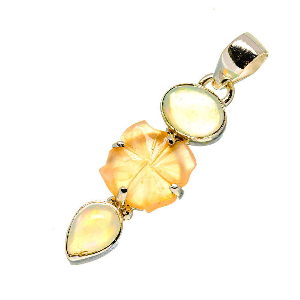 Peach Moonstone Pendants handcrafted by Ana Silver Co - PD758642