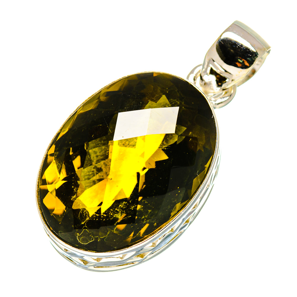 Olive Quartz Pendants handcrafted by Ana Silver Co - PD758659