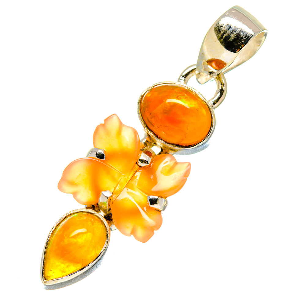 Peach Moonstone Pendants handcrafted by Ana Silver Co - PD758674