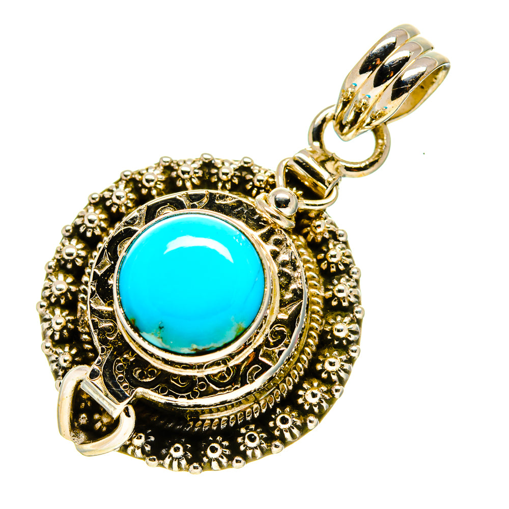 Tibetan Turquoise Pendants handcrafted by Ana Silver Co - PD758709