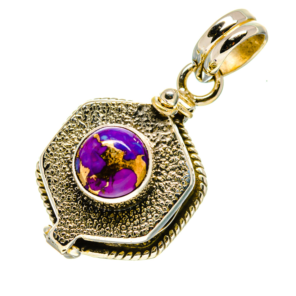 Purple Copper Composite Turquoise Pendants handcrafted by Ana Silver Co - PD758711
