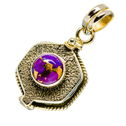 Purple Copper Composite Turquoise Pendants handcrafted by Ana Silver Co - PD758711