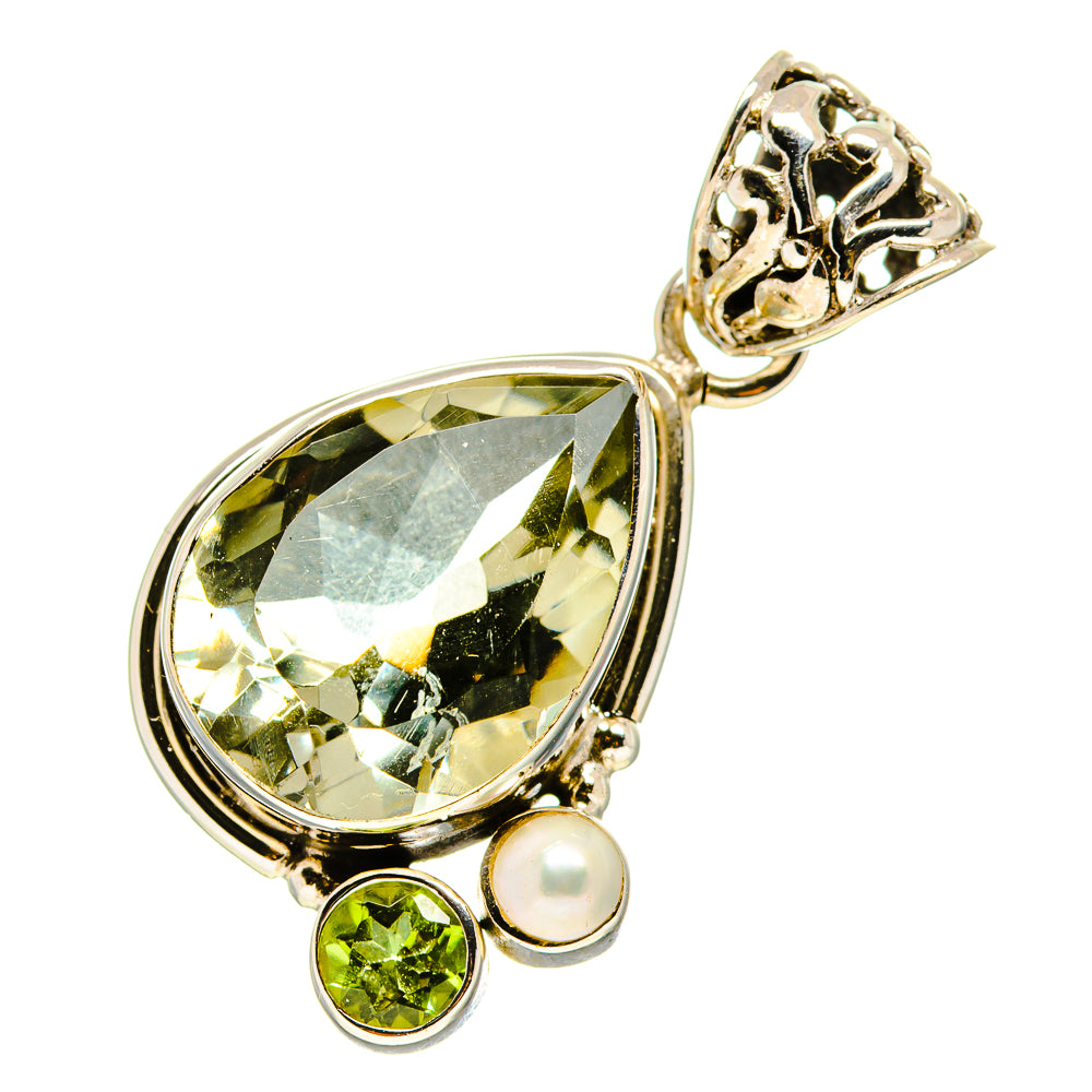 Green Amethyst Pendants handcrafted by Ana Silver Co - PD758722