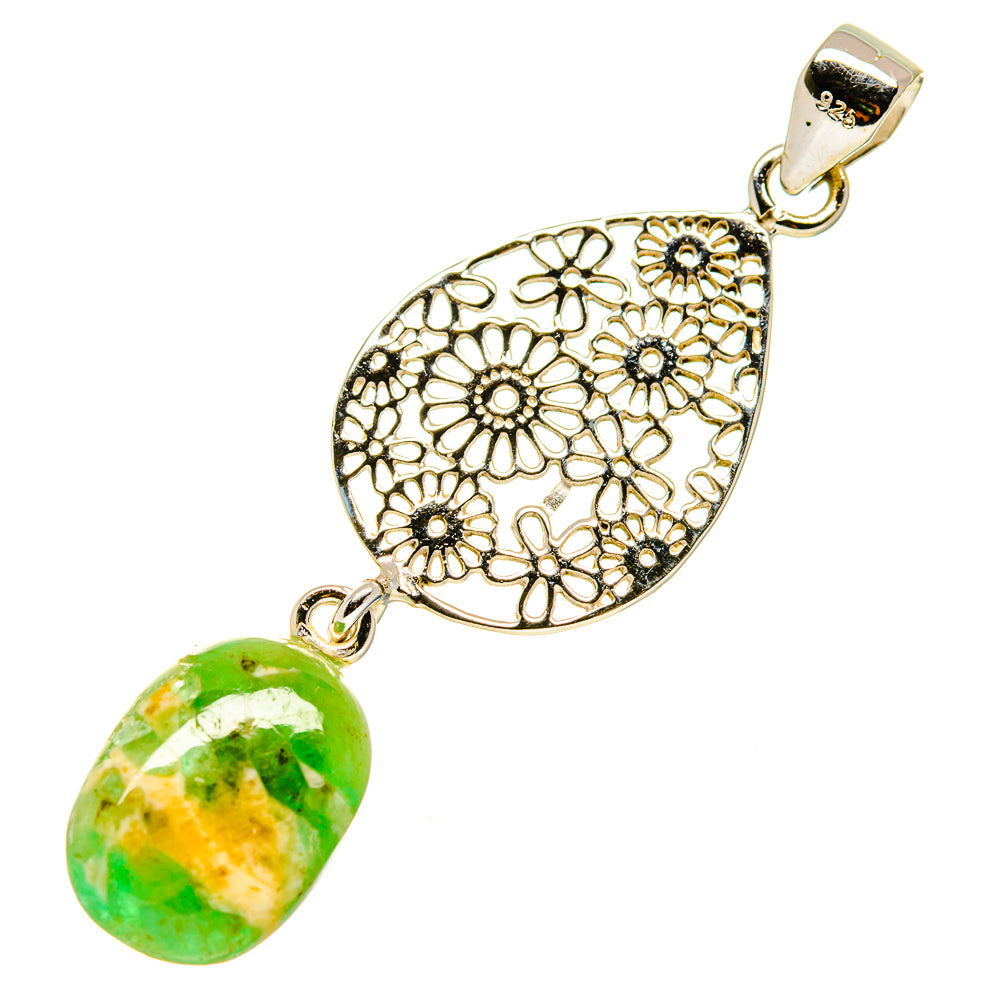 Australian Green Opal Pendants handcrafted by Ana Silver Co - PD758761