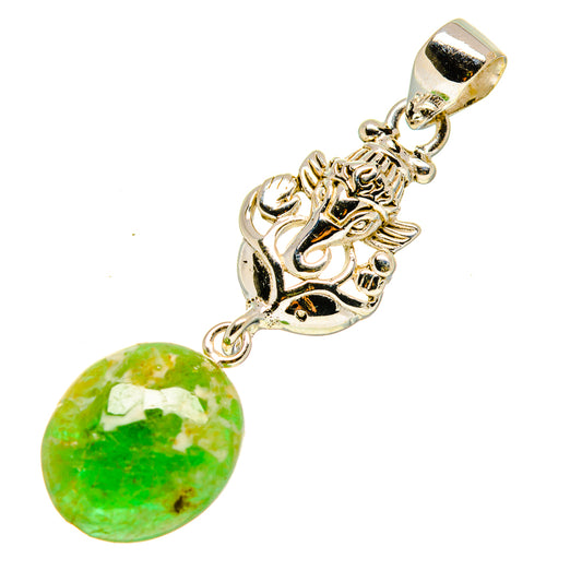 Australian Green Opal Pendants handcrafted by Ana Silver Co - PD758778