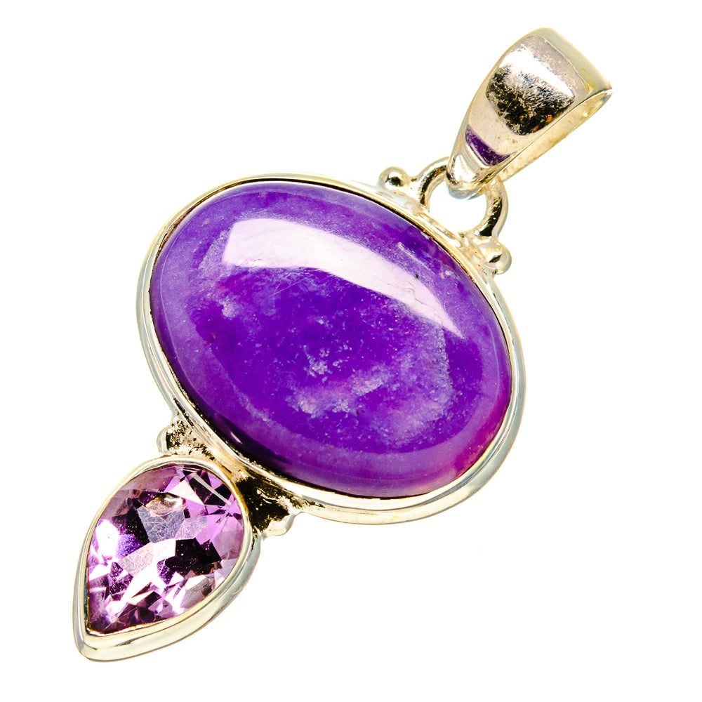 Charoite, Amethyst Pendants handcrafted by Ana Silver Co - PD758832