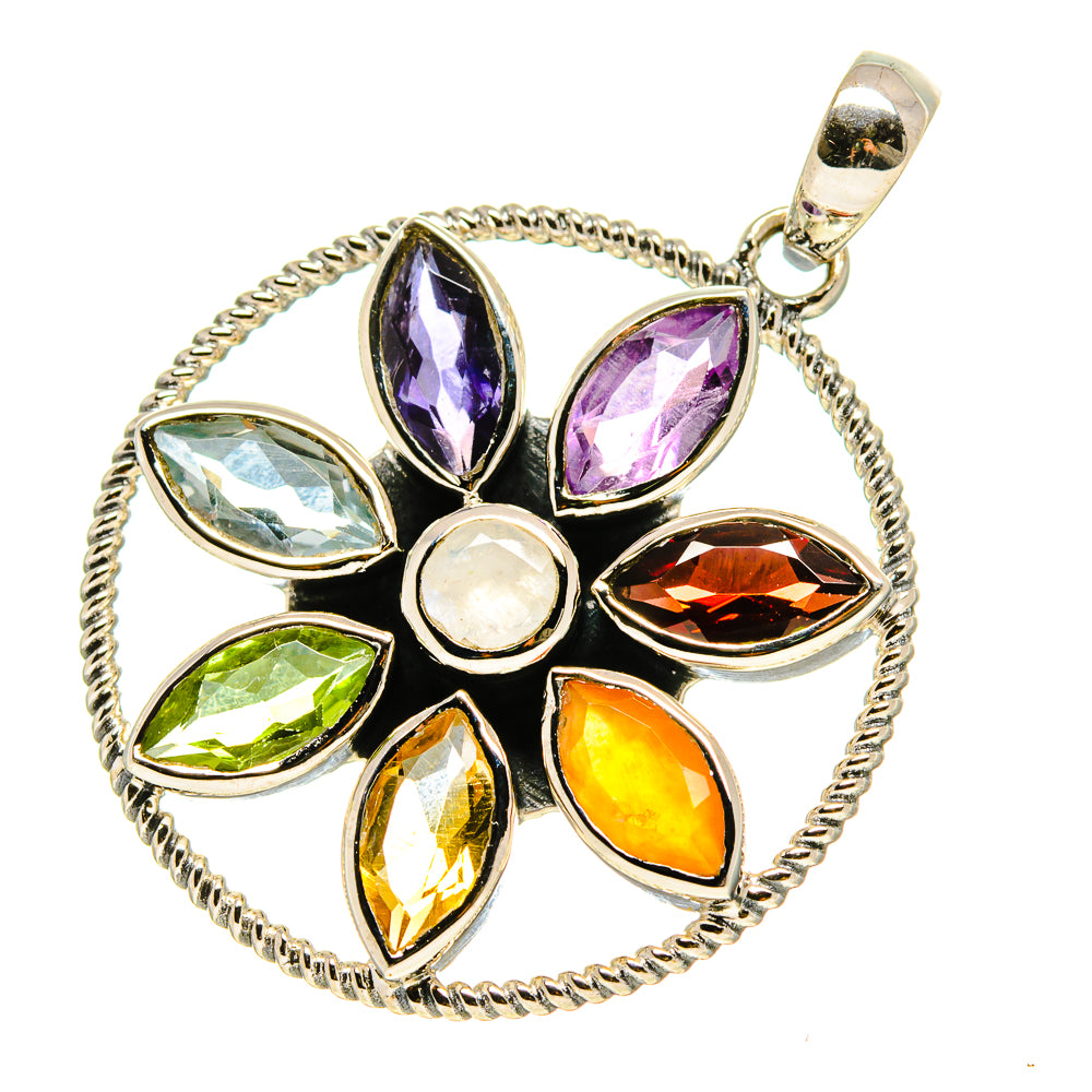 Multi-Stone Chakra Pendants handcrafted by Ana Silver Co - PD758853