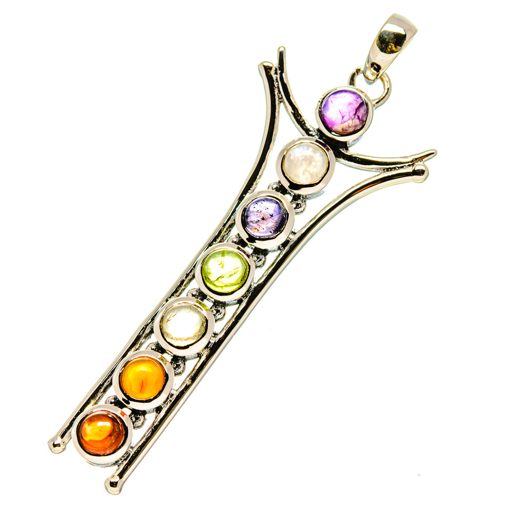 Multi-Stone Chakra Pendants handcrafted by Ana Silver Co - PD758855