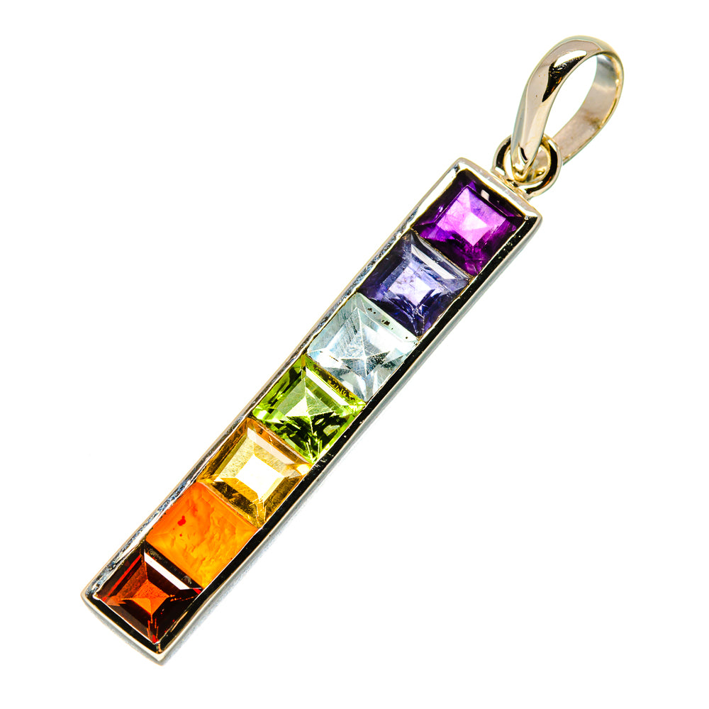 Multi-Stone Chakra Pendants handcrafted by Ana Silver Co - PD758865