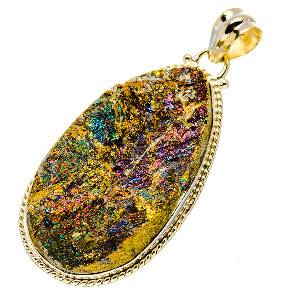 Spectro Pyrite Druzy Pendants handcrafted by Ana Silver Co - PD758867