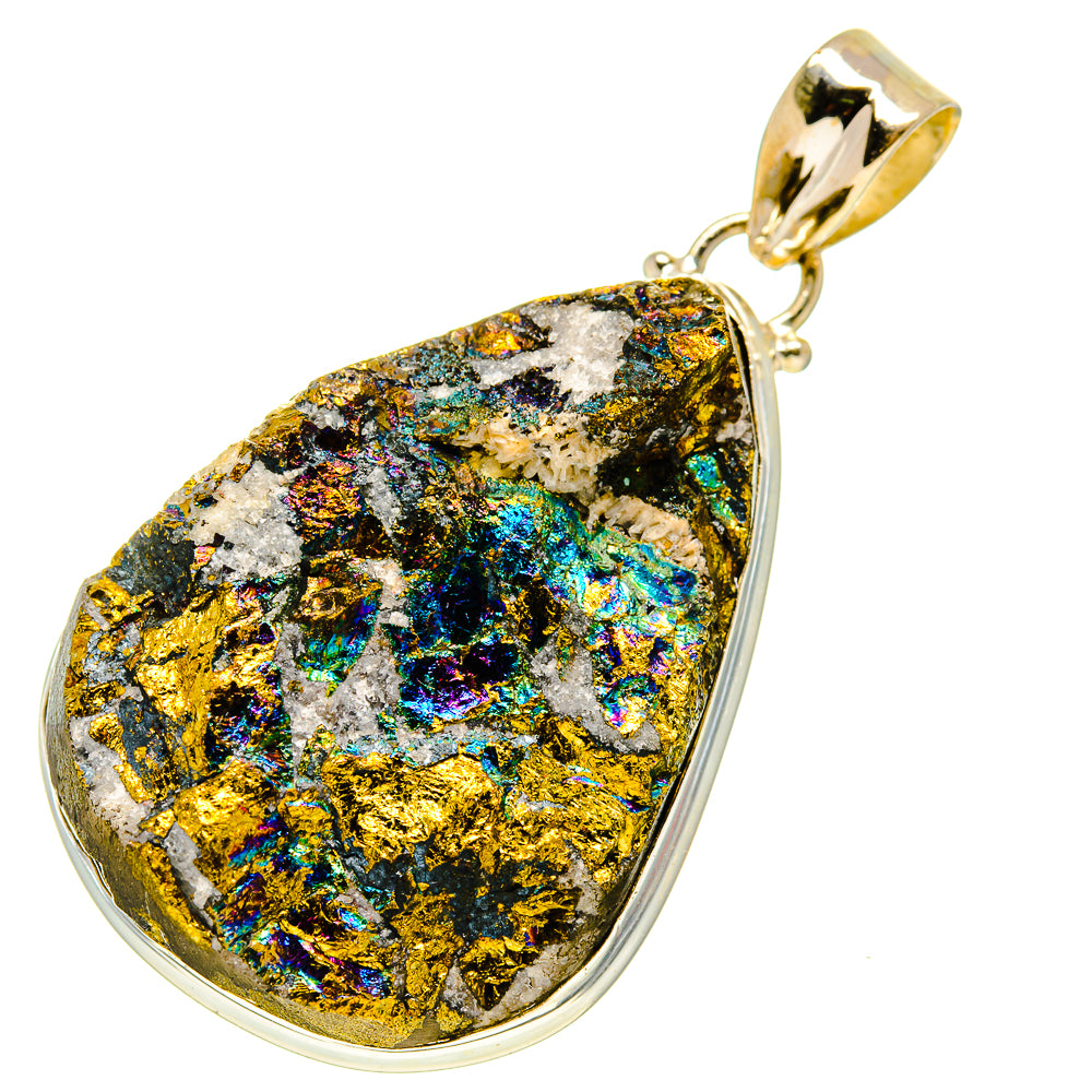Spectro Pyrite Druzy Pendants handcrafted by Ana Silver Co - PD758868
