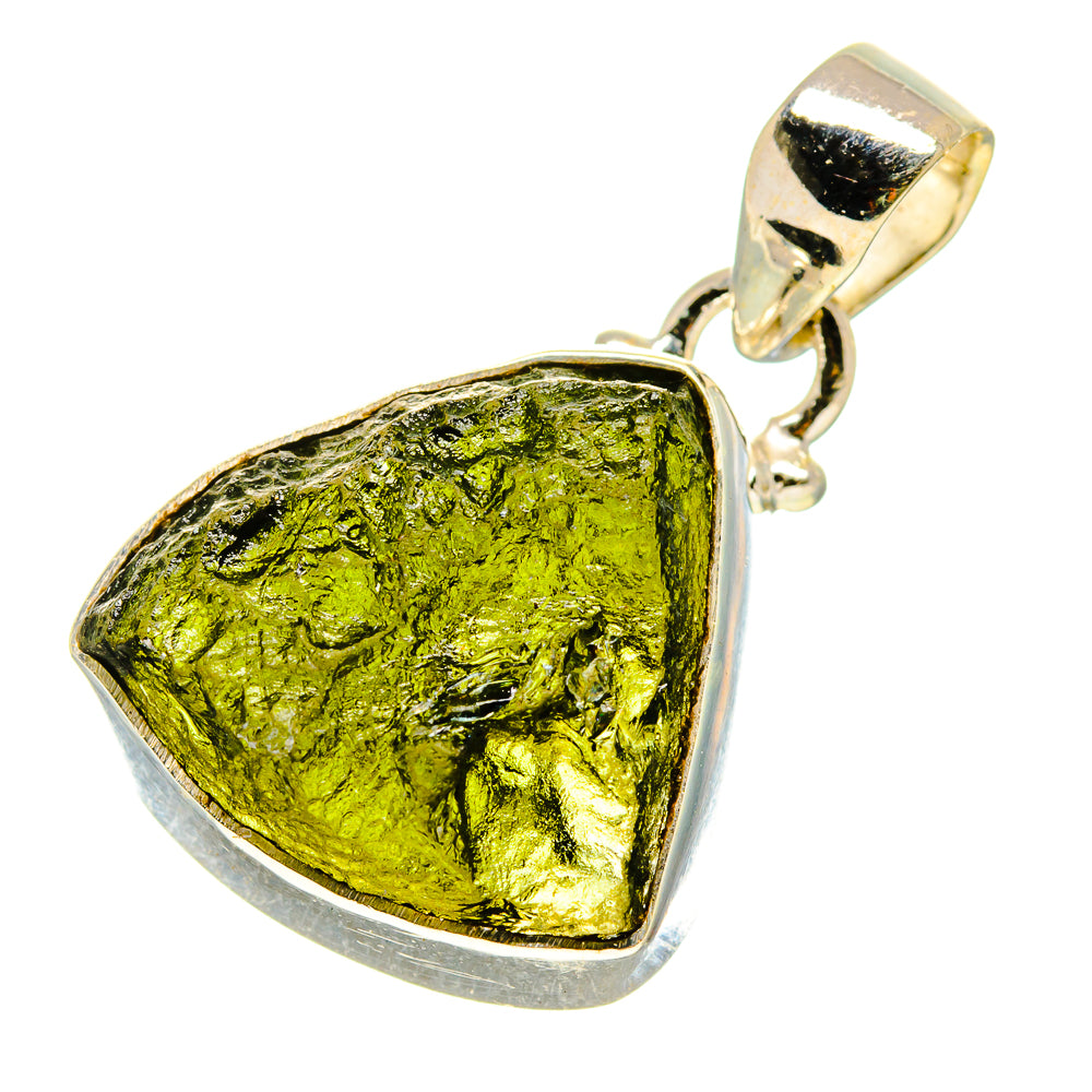 Czech Moldavite Pendants handcrafted by Ana Silver Co - PD758881