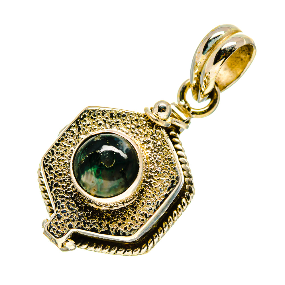 Green Moss Agate Pendants handcrafted by Ana Silver Co - PD758885