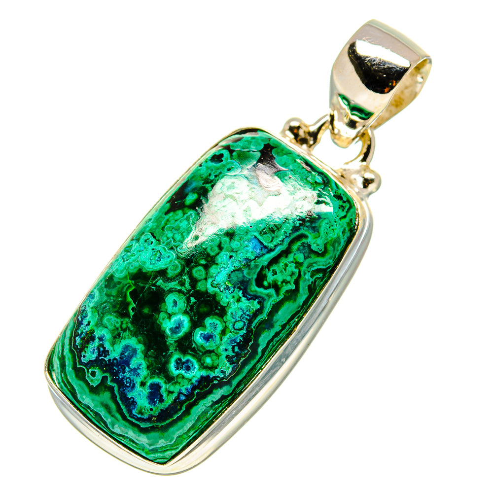 Malachite In Chrysocolla Pendants handcrafted by Ana Silver Co - PD758894