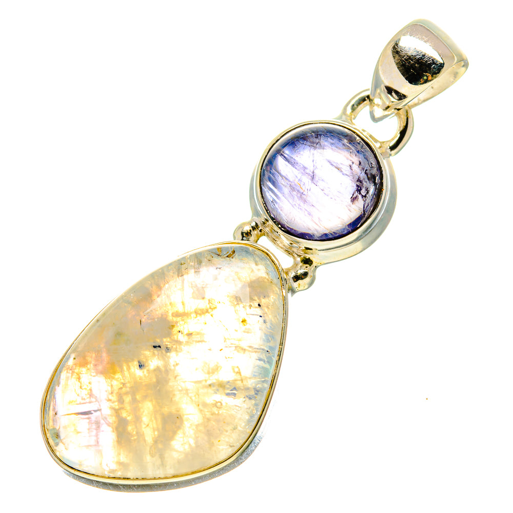 Rainbow Moonstone Pendants handcrafted by Ana Silver Co - PD758914