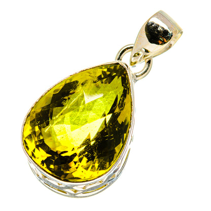 Olive Quartz Pendants handcrafted by Ana Silver Co - PD758941