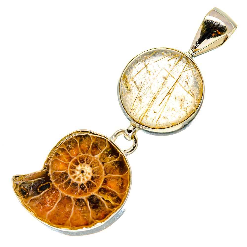 Ammonite Fossil Pendants handcrafted by Ana Silver Co - PD758981