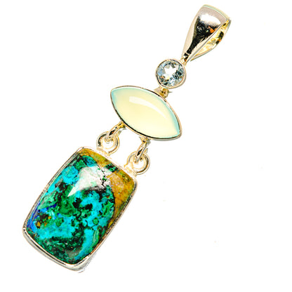 Chrysocolla Pendants handcrafted by Ana Silver Co - PD7590