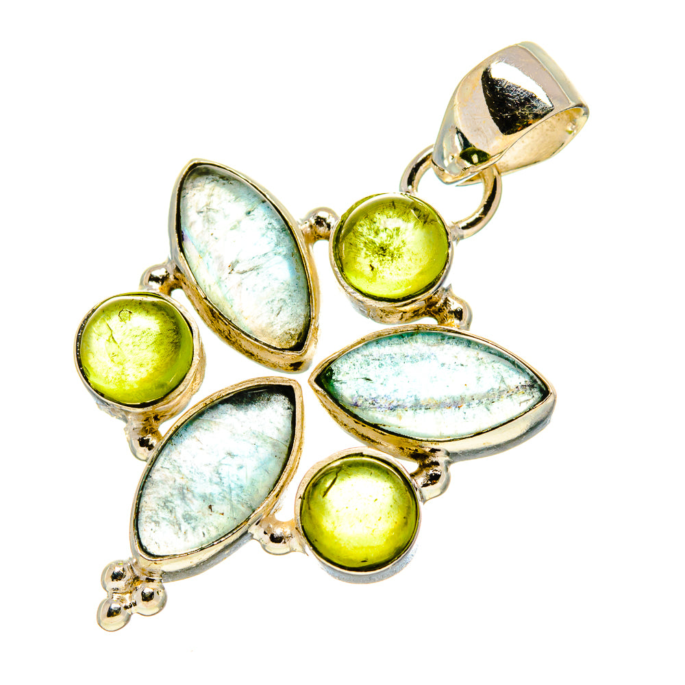 Blue Fluorite Pendants handcrafted by Ana Silver Co - PD759001