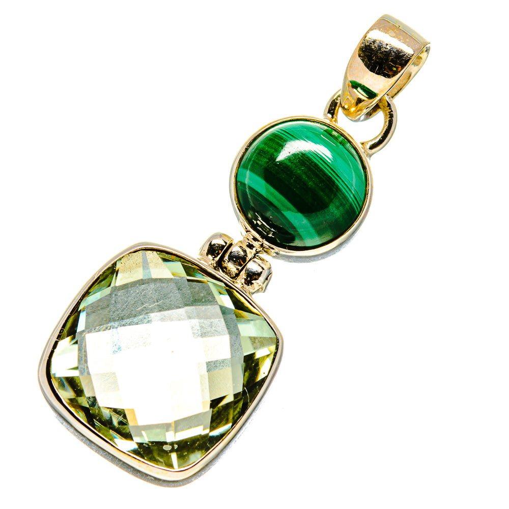 Green Amethyst Pendants handcrafted by Ana Silver Co - PD759005
