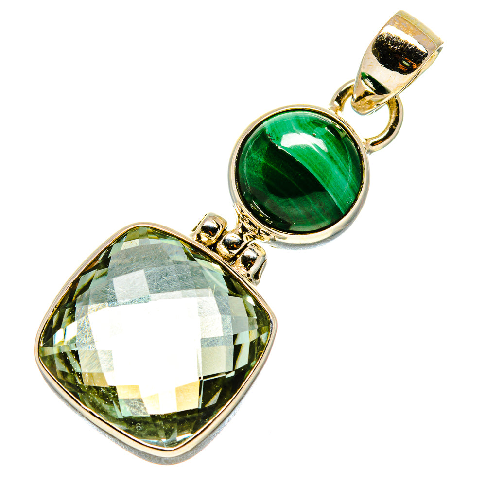 Green Amethyst Pendants handcrafted by Ana Silver Co - PD759022