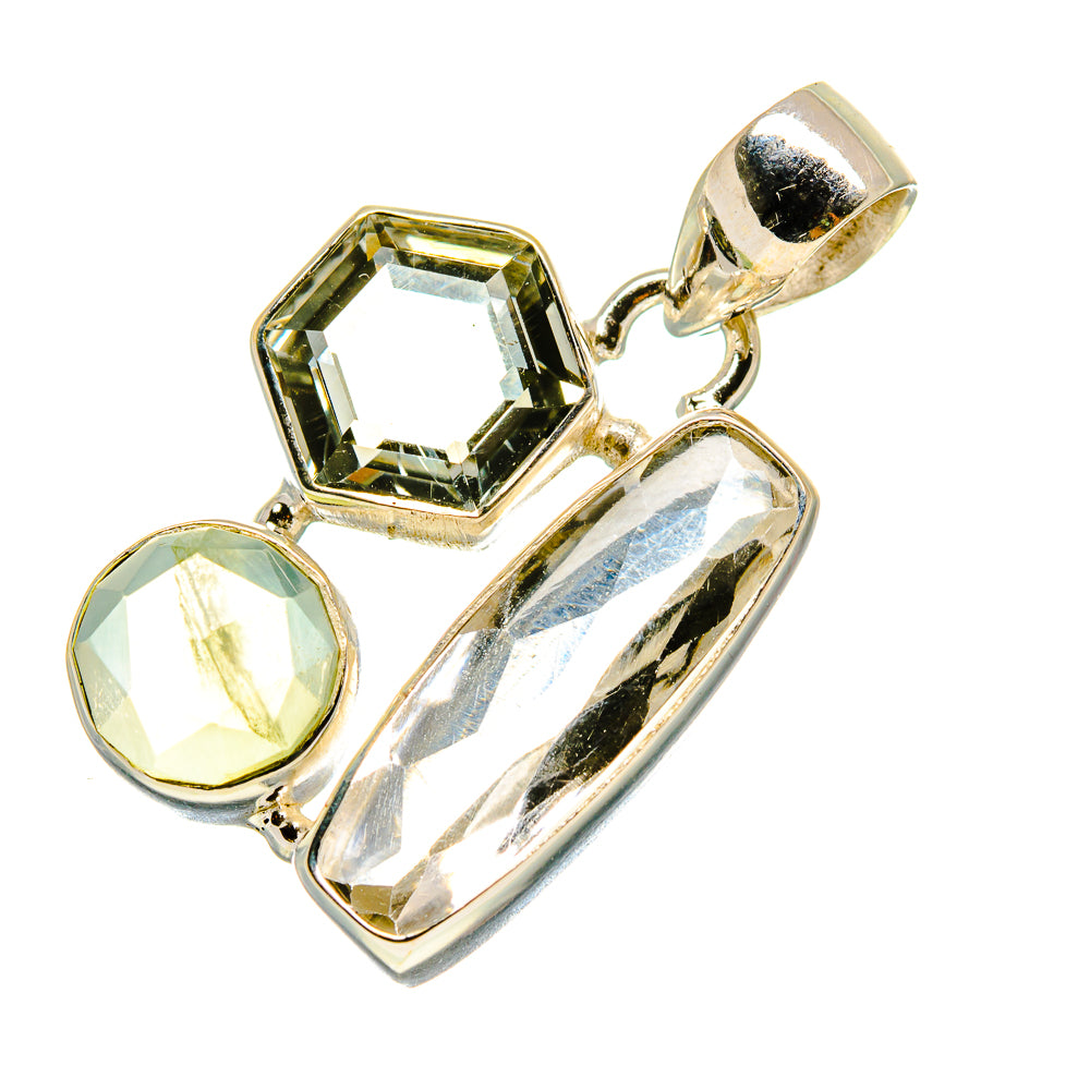 White Quartz Pendants handcrafted by Ana Silver Co - PD759027
