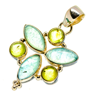 Blue Fluorite Pendants handcrafted by Ana Silver Co - PD759029