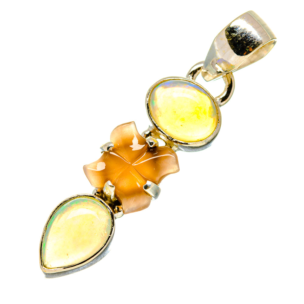 Ethiopian Opal Pendants handcrafted by Ana Silver Co - PD759031